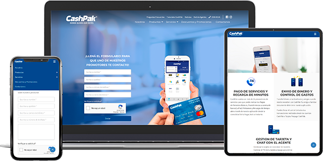 CashPak Nicaragua website